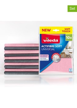 Vileda Uniwersalne ściereczki (10 szt.) "Actifibre Soft" w kolorze różowo-szarym ze sklepu Limango Polska w kategorii Akcesoria kuchenne - zdjęcie 178124178