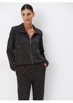 Mohito - Wzorzysta bluza z zamkiem - czarny ze sklepu Mohito w kategorii Bluzy damskie - zdjęcie 178126836