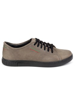 Buty Polbut Skórzane Sneakersy Męskie Model 2129 szare ze sklepu butyolivier w kategorii Półbuty męskie - zdjęcie 178128975