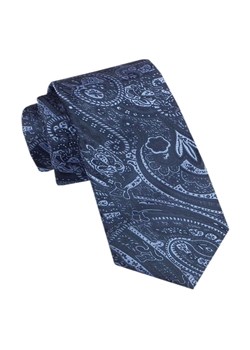 Elegancki Męski Krawat - Alties - Granatowy w Niebieski Orientalny Wzór KRALTS1163 ze sklepu JegoSzafa.pl w kategorii Krawaty - zdjęcie 178139247