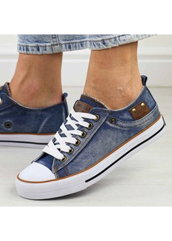 Jeansowe trampki damskie American Club Lh111 ze sklepu suzana.pl w kategorii Trampki dziecięce - zdjęcie 178139299