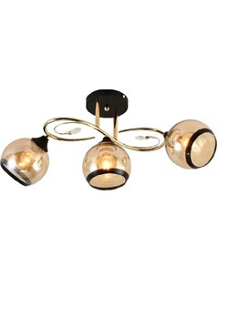 Nowoczesny żyrandol z trzema szklanymi kloszami - 4X V187 Z8-L07 ze sklepu Edinos.pl w kategorii Lampy wiszące - zdjęcie 178149089