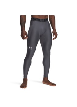 Męskie legginsy treningowe Under Armour UA HG Armour Leggings - szare ze sklepu Sportstylestory.com w kategorii Spodnie męskie - zdjęcie 178151886