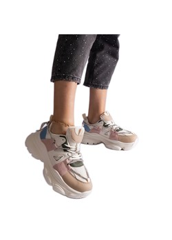 Wielokolorowe sneakersy sportowe damskie białe ze sklepu ButyModne.pl w kategorii Buty sportowe damskie - zdjęcie 178153179
