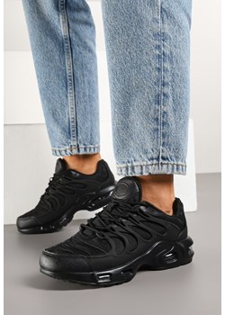 Czarne Buty Sportowe Sneakersy Ozdobione Tłoczeniem Zolzivia ze sklepu born2be.pl w kategorii Buty sportowe damskie - zdjęcie 178159389