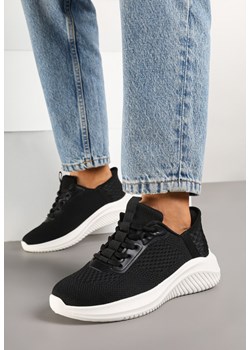 Czarno-Białe Buty Sportowe Sneakersy Siateczkowe na Piankowej Podeszwie Liltebis ze sklepu born2be.pl w kategorii Buty sportowe damskie - zdjęcie 178159479