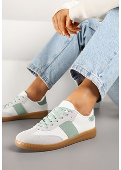 Biało-Zielone Sneakersy Tenisówki w Kultowym Stylu Neolithaen ze sklepu renee.pl w kategorii Buty sportowe damskie - zdjęcie 178166237