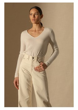 Perfect Cashmere Kaszmirowy sweter &quot;Shannon&quot; w kolorze kremowym ze sklepu Limango Polska w kategorii Swetry damskie - zdjęcie 178167207