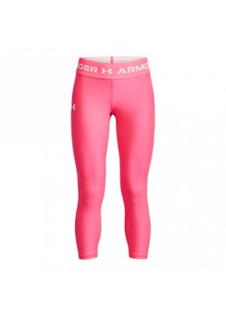 Dziewczęce legginsy treningowe UNDER ARMOUR HeatGear Armour Ankle Crop - różowe ze sklepu Sportstylestory.com w kategorii Spodnie dziewczęce - zdjęcie 178169438