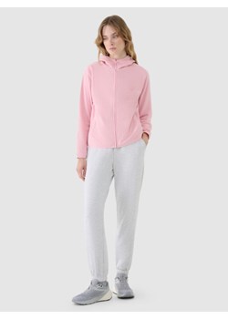 Damski polar rozpinany z kapturem 4F 4FWSS25TFLEF323 - różowy ze sklepu Sportstylestory.com w kategorii Bluzy damskie - zdjęcie 178170387