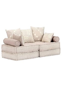 Dwuosobowa beżowa sofa modułowa - Montanex 2D ze sklepu Edinos.pl w kategorii Sofy i kanapy - zdjęcie 178170679