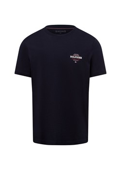 Tommy Hilfiger Koszulka męska Mężczyźni Bawełna granatowy jednolity ze sklepu vangraaf w kategorii T-shirty męskie - zdjęcie 178173529