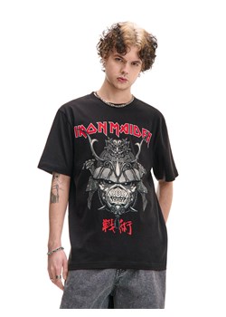 Cropp - Koszulka z samurajem z albumu Iron Maiden - czarny ze sklepu Cropp w kategorii T-shirty męskie - zdjęcie 178182717