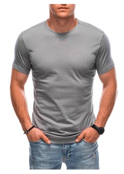 T-shirt męski basic EM-TSBS-0100 - szary ze sklepu Edoti w kategorii T-shirty męskie - zdjęcie 178183835
