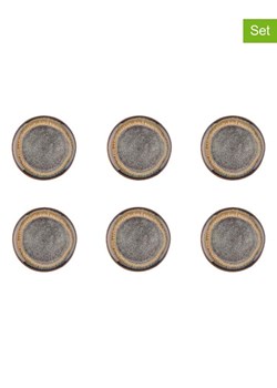 Björn Talerzyki deserowe (6 szt.) "Genesis" w kolorze jasnobrązowym - Ø 20,5 cm ze sklepu Limango Polska w kategorii Naczynia - zdjęcie 178195057