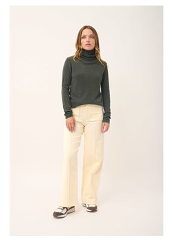 Just Cashmere Kaszmirowy sweter "Ava" w kolorze khaki ze sklepu Limango Polska w kategorii Swetry damskie - zdjęcie 178196609