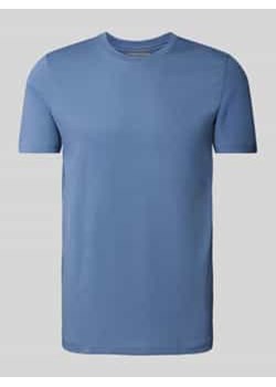 T-shirt z prążkowanym okrągłym dekoltem ze sklepu Peek&Cloppenburg  w kategorii T-shirty męskie - zdjęcie 178197998