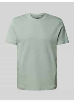 T-shirt z prążkowanym okrągłym dekoltem ze sklepu Peek&Cloppenburg  w kategorii T-shirty męskie - zdjęcie 178198028