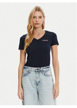 Guess Jeans T-Shirt W4YI23 J1314 Granatowy Slim Fit ze sklepu MODIVO w kategorii Bluzki damskie - zdjęcie 178200665