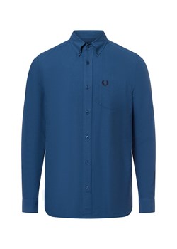 Fred Perry Koszula męska Mężczyźni Regular Fit Bawełna indygo jednolity ze sklepu vangraaf w kategorii Koszule męskie - zdjęcie 178202526