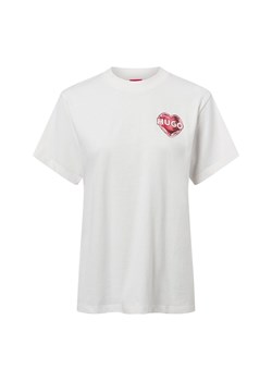 HUGO Koszulka damska - Vintage Tee_14 Kobiety Bawełna kitt jednolity ze sklepu vangraaf w kategorii Bluzki damskie - zdjęcie 178202535