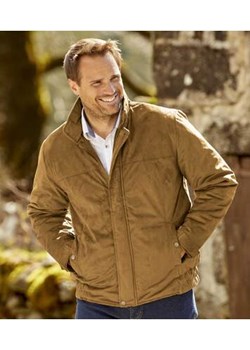 Pikowana kurtka ze sztucznego zamszu - id: 15323065 - marki Atlas For Men - 178202708 Pikowana kurtka ze sztucznego zamszu ze sklepu Atlas For Men w kategorii Kurtki męskie - zdjęcie 178202708