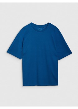 Męski t-shirt oversize 4F 4FRSS25TTSHM2731 - niebieski ze sklepu Sportstylestory.com w kategorii T-shirty męskie - zdjęcie 178205056