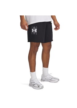 Męskie spodenki dresowe Under Armour UA Rival Terry Logo 8 in Short - czarne ze sklepu Sportstylestory.com w kategorii Spodenki męskie - zdjęcie 178209438