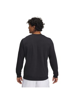 Męska bluza dresowa nierozpinana bez kaptura Under Armour UA Rival Terry Logo Crew - czarna ze sklepu Sportstylestory.com w kategorii Bluzy męskie - zdjęcie 178209459