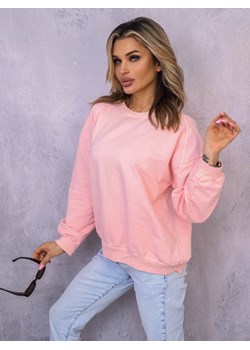 ASYMETRYCZNA BLUZA OVERSIZE Z PRZESZYCIAMI NA RĘKAWACH- JASNY ROŻ ze sklepu olika.com.pl w kategorii Bluzy damskie - zdjęcie 178212485