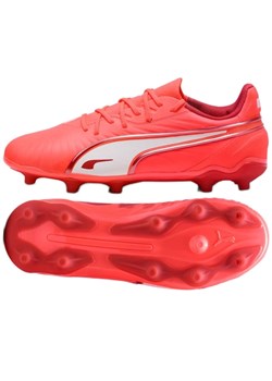 Buty piłkarskie Puma King Match FG/AG 108320-01 czerwone ze sklepu ButyModne.pl w kategorii Buty sportowe dziecięce - zdjęcie 178214345