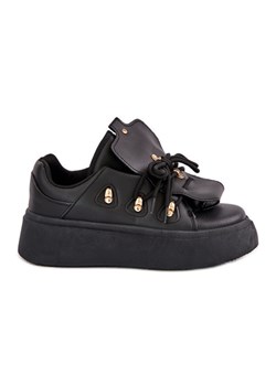 Sneakersy Damskie Na Platformie Czarne ze sklepu ButyModne.pl w kategorii Buty sportowe damskie - zdjęcie 178214475
