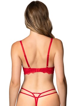 Biustonosz push-up czerwony Kisses M-4026/11, Kolor czerwony, Rozmiar 85B, Mat ze sklepu Intymna w kategorii Biustonosze - zdjęcie 178215357