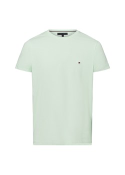 Tommy Hilfiger T-shirt męski Mężczyźni Dżersej miętowy jednolity ze sklepu vangraaf w kategorii T-shirty męskie - zdjęcie 178215849