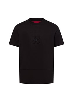 HUGO Koszulka męska Debostac Mężczyźni Bawełna czarny jednolity ze sklepu vangraaf w kategorii T-shirty męskie - zdjęcie 178215878
