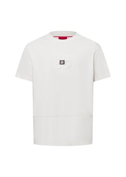 HUGO Koszulka męska Debostac Mężczyźni Bawełna écru jednolity ze sklepu vangraaf w kategorii T-shirty męskie - zdjęcie 178215879