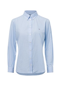 Tommy Jeans Damska bluzka koszulowa Tommy Jeans Kobiety Bawełna jasnoniebieski w paski ze sklepu vangraaf w kategorii Koszule damskie - zdjęcie 178215906
