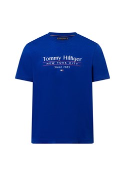 Tommy Hilfiger Koszulka męska Mężczyźni Bawełna błękit królewski jednolity ze sklepu vangraaf w kategorii T-shirty męskie - zdjęcie 178215915