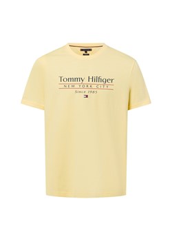 Tommy Hilfiger Koszulka męska Mężczyźni Bawełna żółty jednolity ze sklepu vangraaf w kategorii T-shirty męskie - zdjęcie 178215917