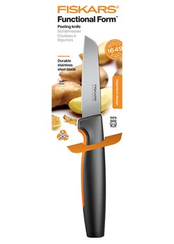 Fiskars Nóż &quot;Functional Form&quot; w kolorze srebrno-czarnym do obierania - dł. 26 cm ze sklepu Limango Polska w kategorii Noże kuchenne - zdjęcie 178221538