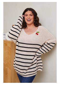 Curvy Lady Sweter w kolorze beżowym ze sklepu Limango Polska w kategorii Swetry damskie - zdjęcie 178224668