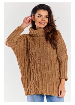 Awama Sweter w kolorze karmelowym ze sklepu Limango Polska w kategorii Swetry damskie - zdjęcie 178228816