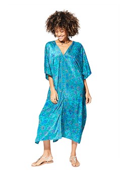 Aller Simplement Kaftan w kolorze niebieskim ze sklepu Limango Polska w kategorii Sukienki - zdjęcie 178230646