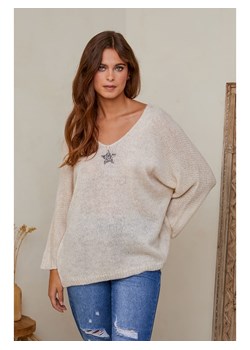 Joséfine Sweter "Iseult" w kolorze beżowym ze sklepu Limango Polska w kategorii Swetry damskie - zdjęcie 178231937