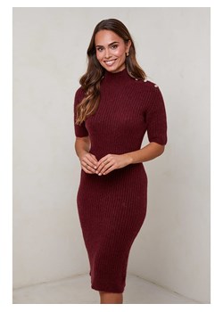 L&apos;armoire de Suzette Sukienka dzianinowa w kolorze bordowym ze sklepu Limango Polska w kategorii Sukienki - zdjęcie 178232596