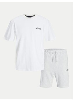 Jack&Jones Komplet t-shirt i szorty sportowe Beau 12277466 Biały Relaxed Fit ze sklepu MODIVO w kategorii Spodenki męskie - zdjęcie 178234276