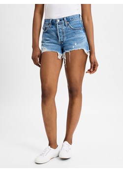 Levi's Damskie szorty dżinsowe - 501 Kobiety Bawełna medium stone jednolity ze sklepu vangraaf w kategorii Szorty - zdjęcie 178241128