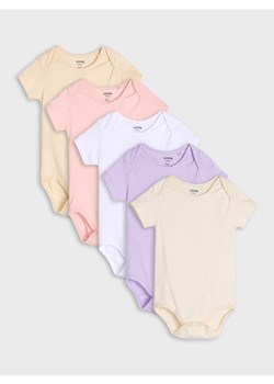 Sinsay - Body 5 pack w stylu basic - biały ze sklepu Sinsay w kategorii Body niemowlęce - zdjęcie 178243016