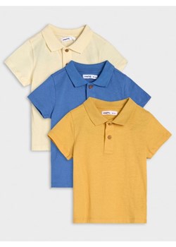 Sinsay - Koszulka polo 3 pack - kremowy ze sklepu Sinsay w kategorii Kaftaniki i bluzki - zdjęcie 178243129