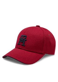 Czapka z daszkiem Tommy Hilfiger Imd Cotton 6 Panel Cap AM0AM12541 Czerwony ze sklepu eobuwie.pl w kategorii Czapki z daszkiem męskie - zdjęcie 178244286